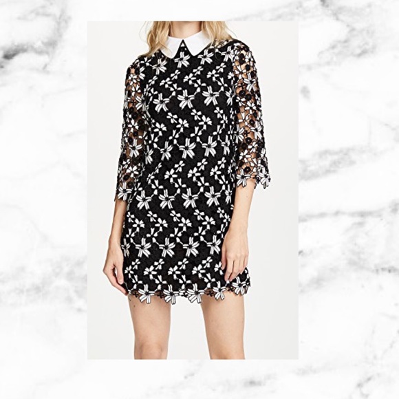 Alice + Olivia Debra Oversized Collar Dress - Picture 1 of 6